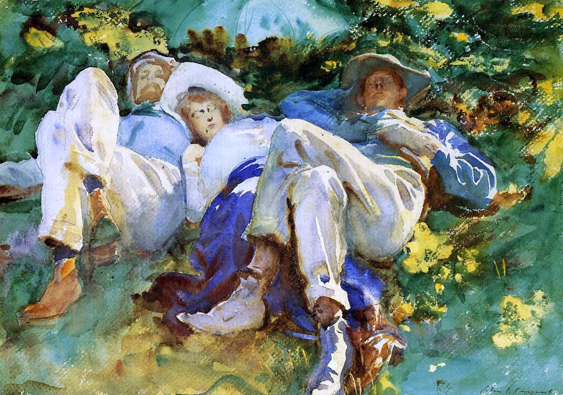 John Singer Sargent A Siesta - Canvas Print