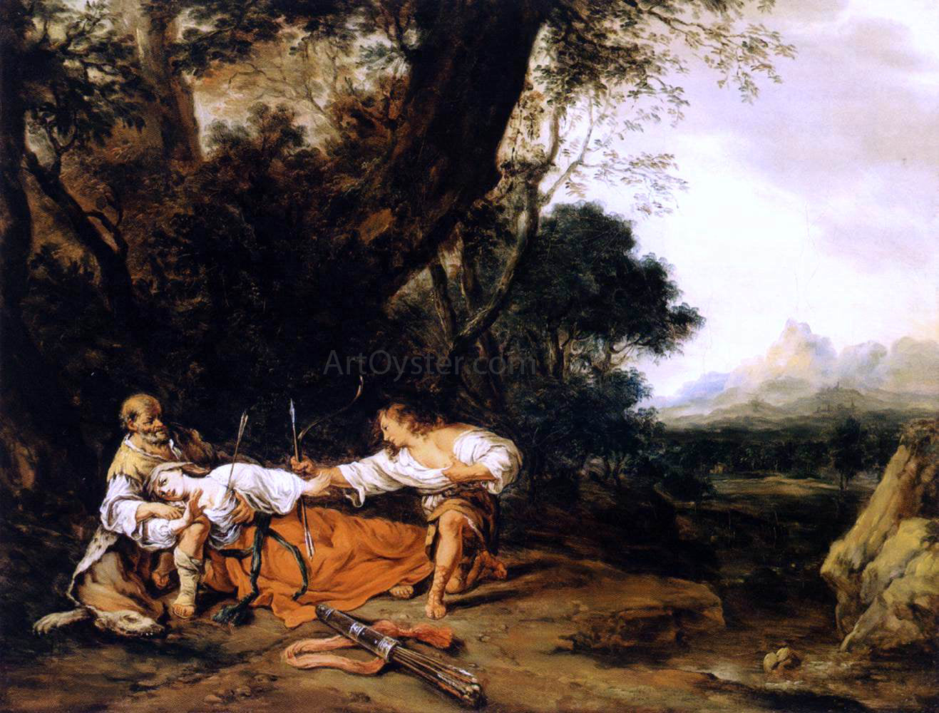 Daniel Janszoon Thivaert Silvio and Dorinda - Canvas Print