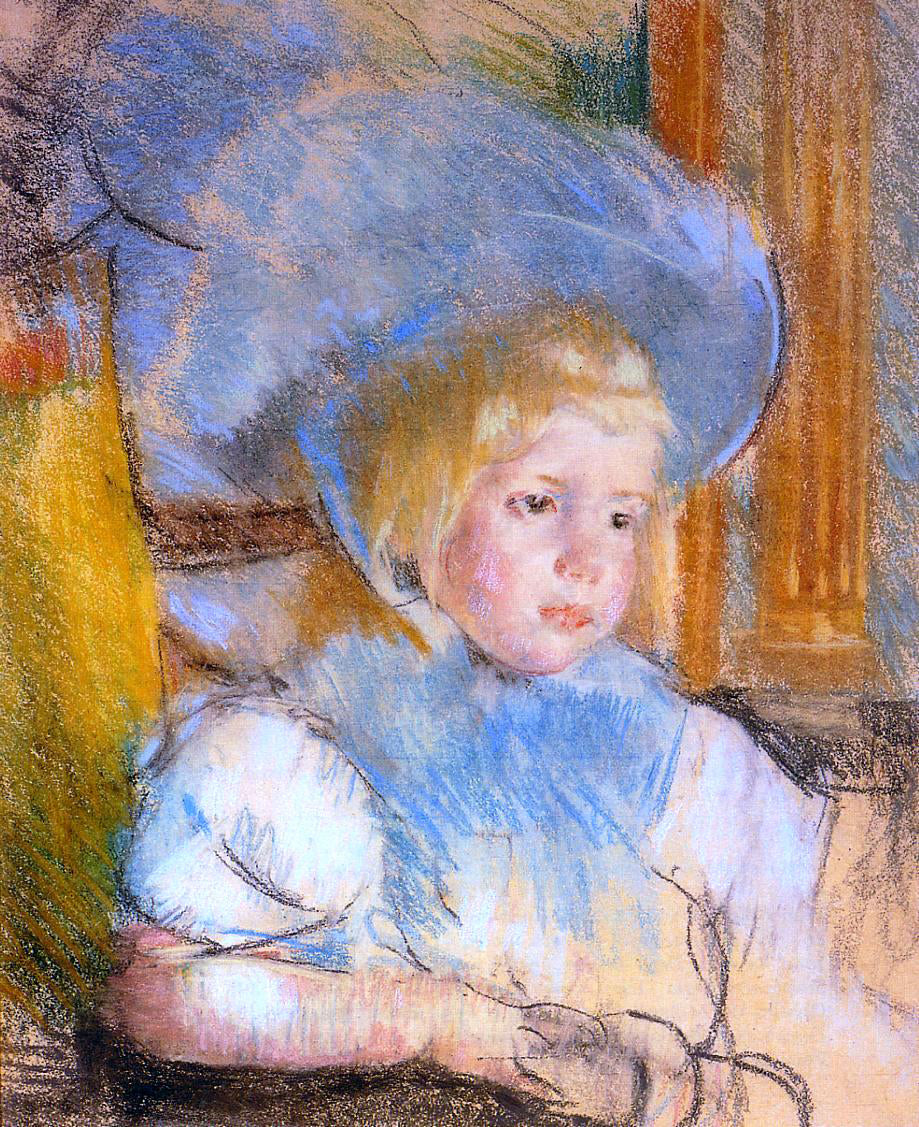 Mary Cassatt Simone in Plumed Hat - Canvas Print