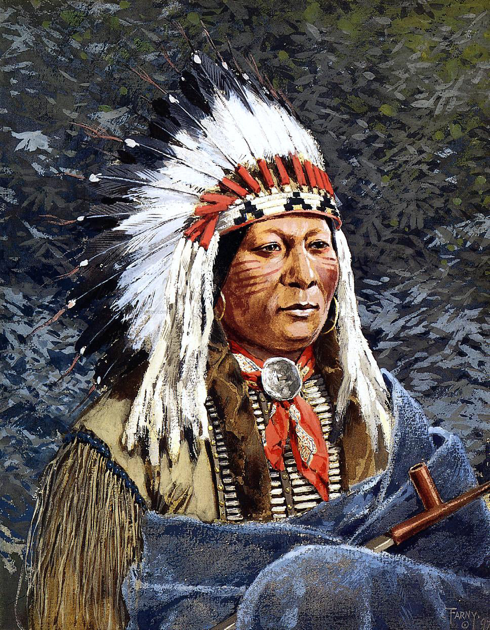 Henry F Farney Sioux Chief - Canvas Print