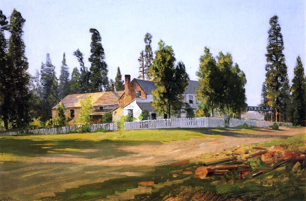Thomas Hill Sisson's Inn, near Mount Shasta - Canvas Print