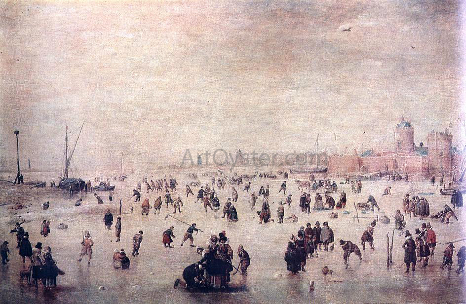 Hendrick Avercamp Skaters - Canvas Print