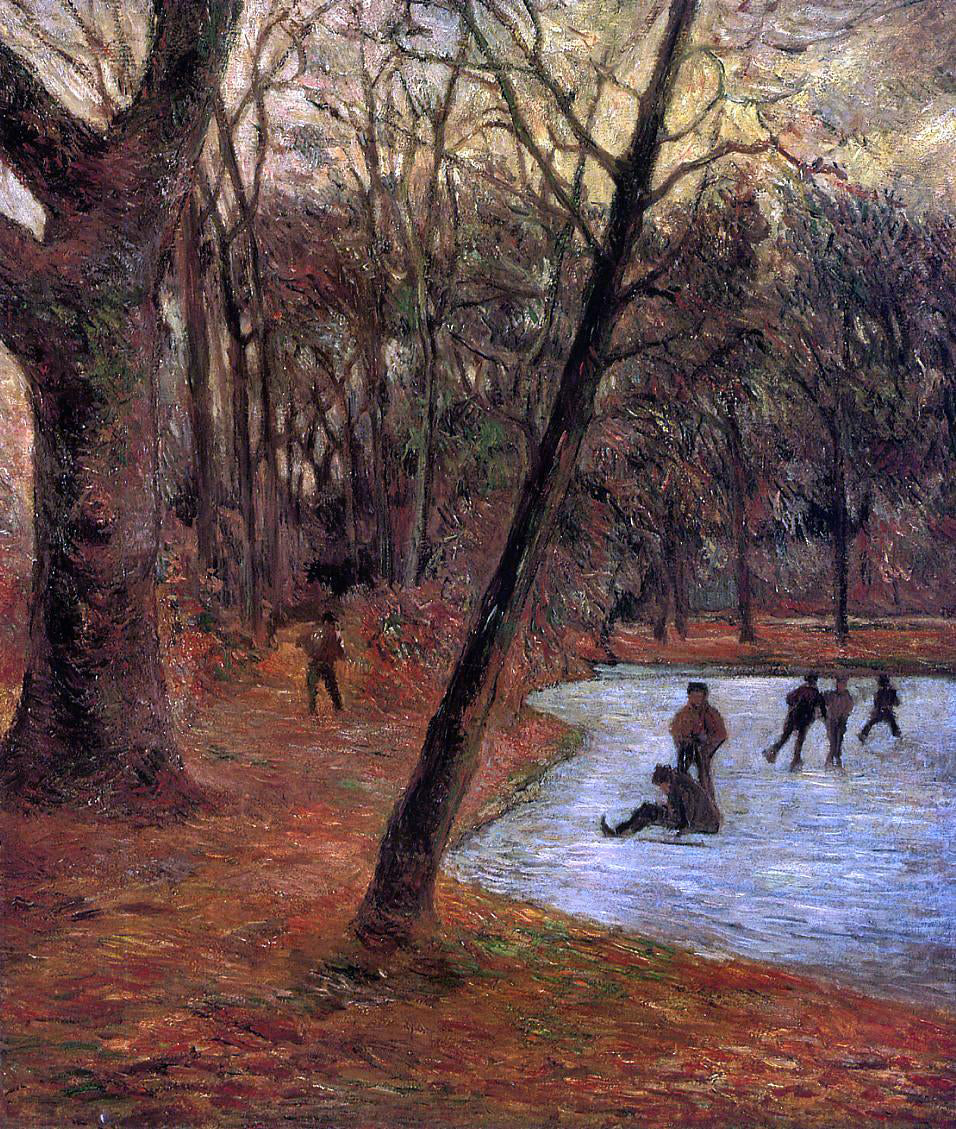 Paul Gauguin Skaters in Fredericksberg Park - Canvas Print