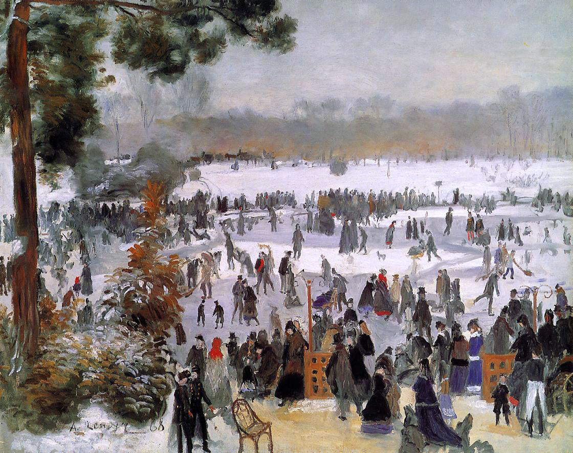Pierre Auguste Renoir Skaters in the Bois de Boulogne - Canvas Print