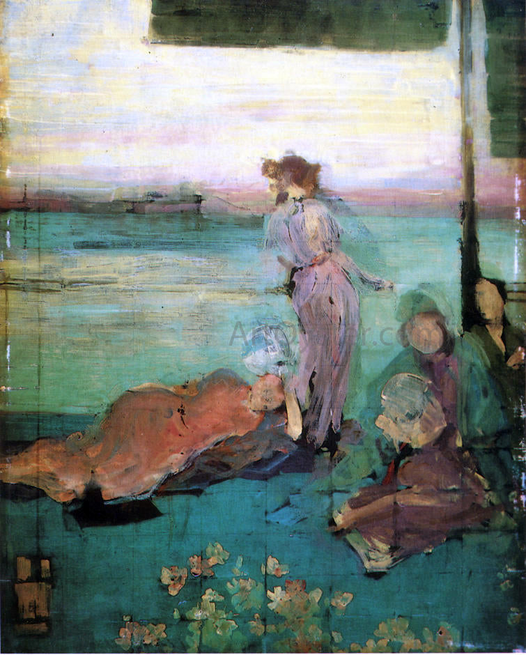 James McNeill Whistler Sketch for "The Balcony" - Canvas Print
