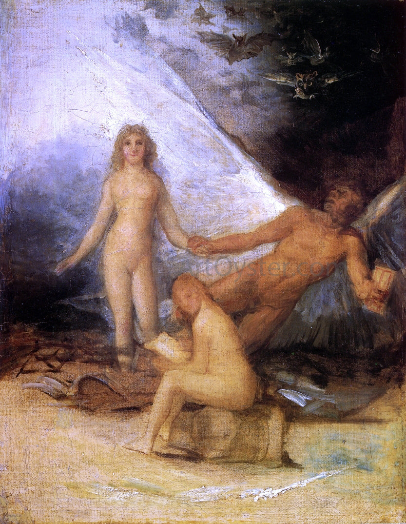 Francisco Jose de Goya Y Lucientes Sketch for Truth Rescued by Time, Witnessed by History - Canvas Print