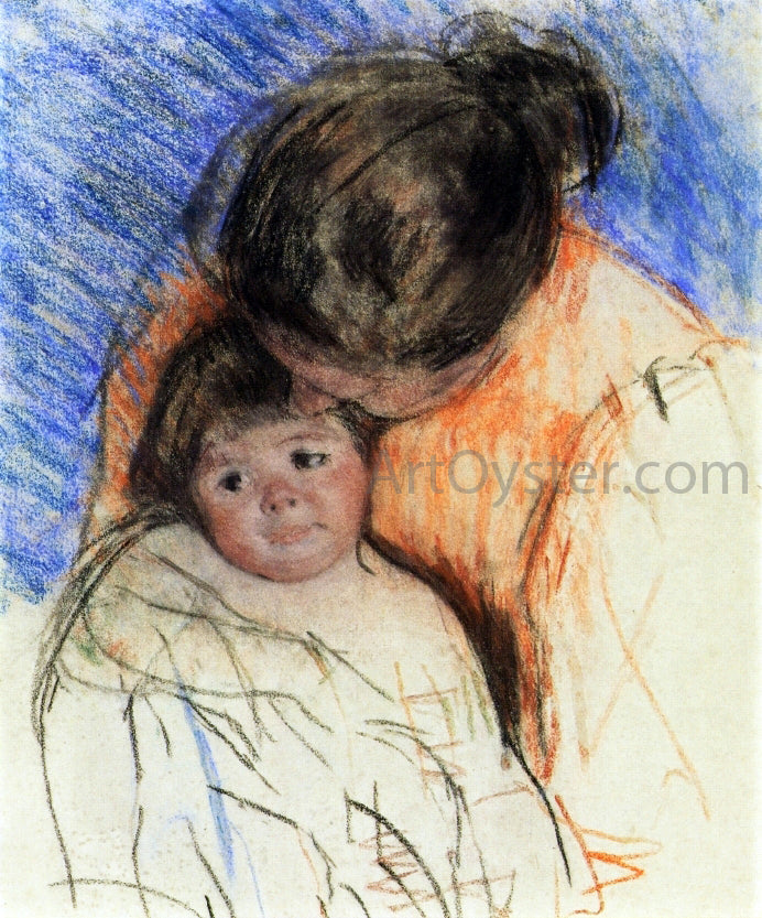 Mary Cassatt Sketch of Mother Looking down at Thomas - Canvas Print