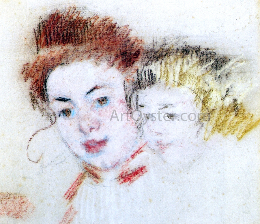 Mary Cassatt Sketch of Reine and Child - Canvas Print