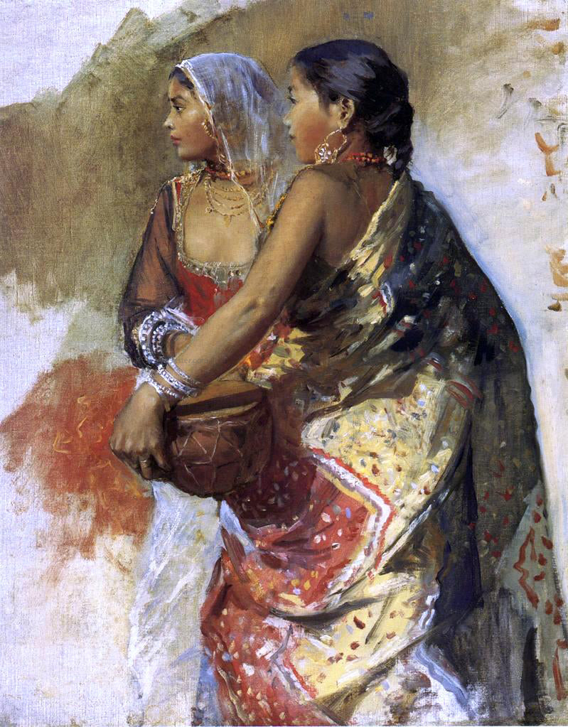 Edwin Lord Weeks Sketch - Two Nautch Girls - Canvas Print