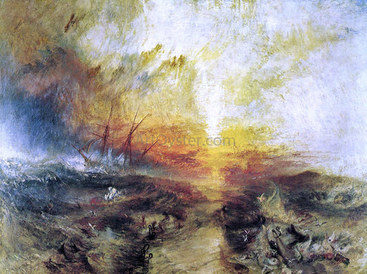Joseph William Turner Slavers Throwing Overboard the Dead and Dying - Typhon Coming On - Canvas Print