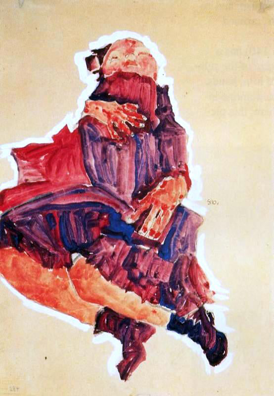 Egon Schiele Sleeping Child - Canvas Print