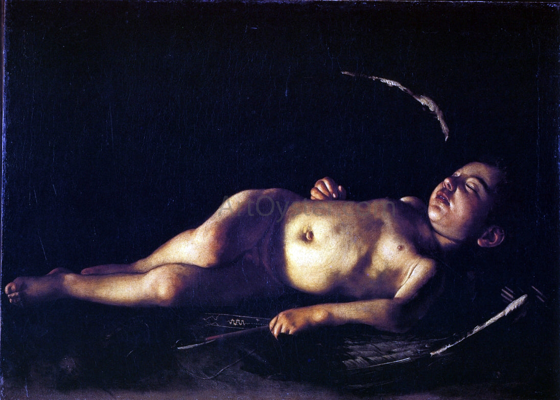 Caravaggio Sleeping Cupid - Canvas Print