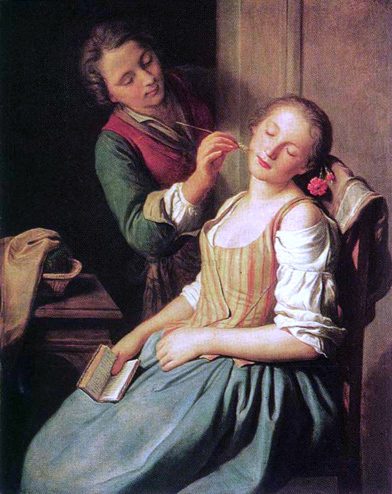 Pietro Antonio Rotari Sleeping Girl - Canvas Print