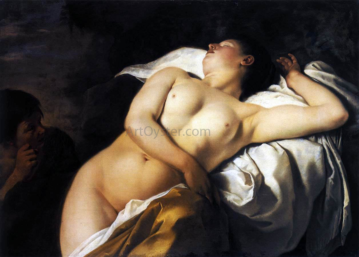 Jan Gerritsz Van Bronchorst Sleeping Nymph and Shepherd - Canvas Print