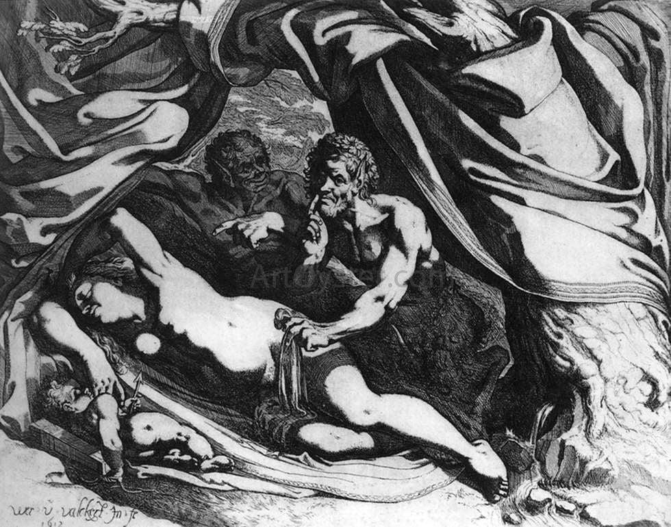 Werner Jacobsz. Van den Valckert Sleeping Venus - Canvas Print