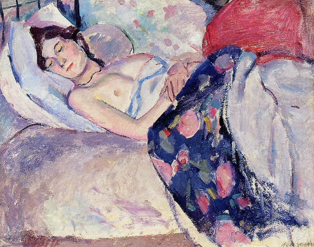 Jules Pascin Sleeping Woman - Canvas Print