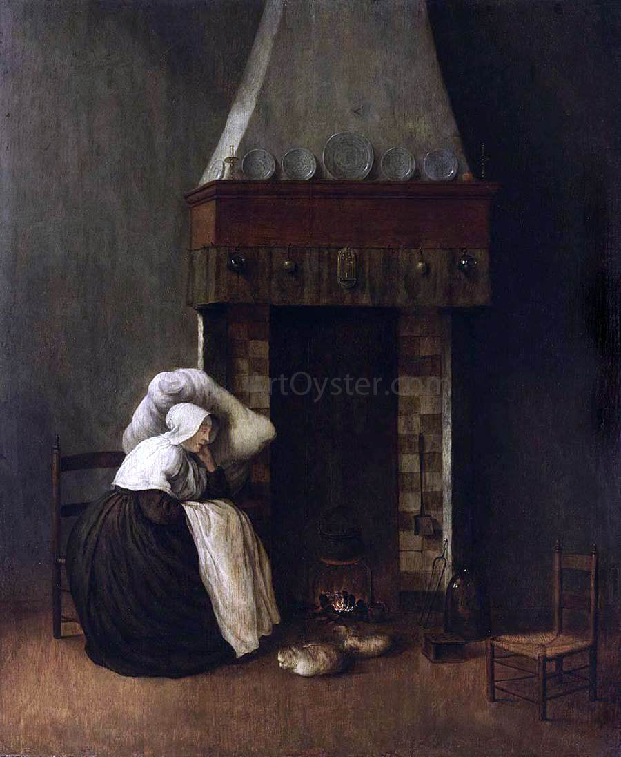 Jacobus Vrel Sleeping Woman (The Convalescent) - Canvas Print