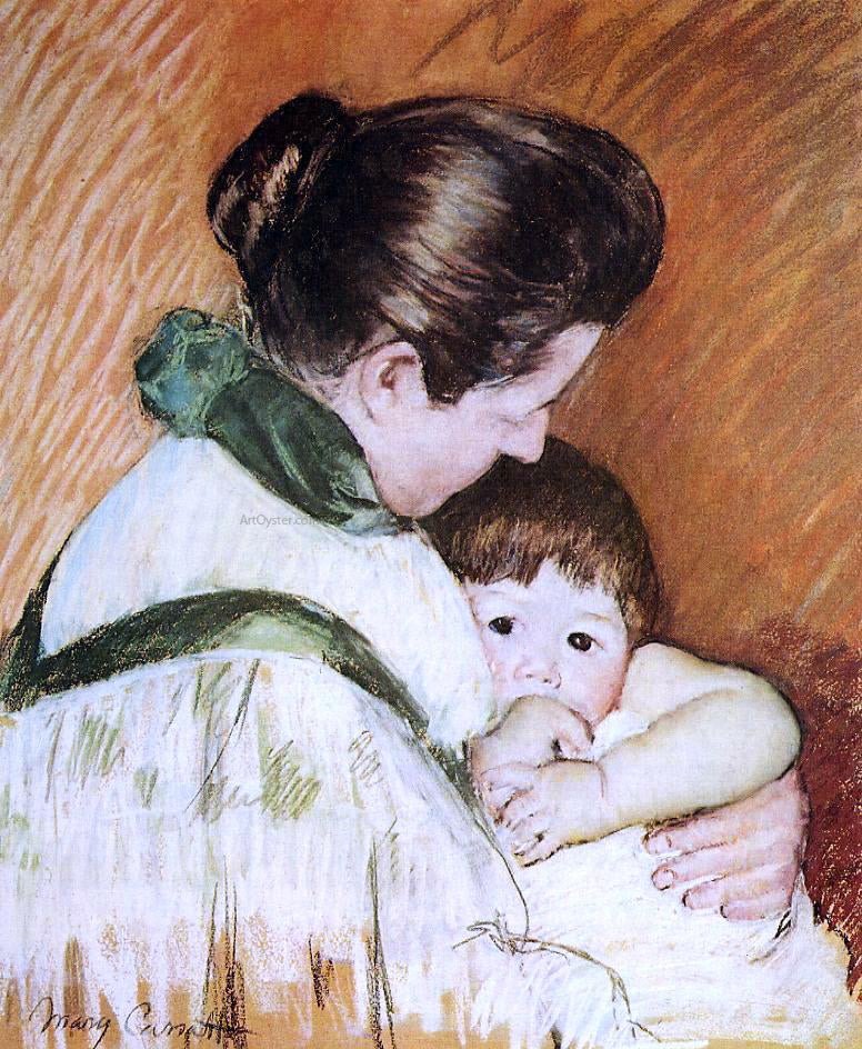 Mary Cassatt Sleepy Thomas Sucking His Thumb - Canvas Print