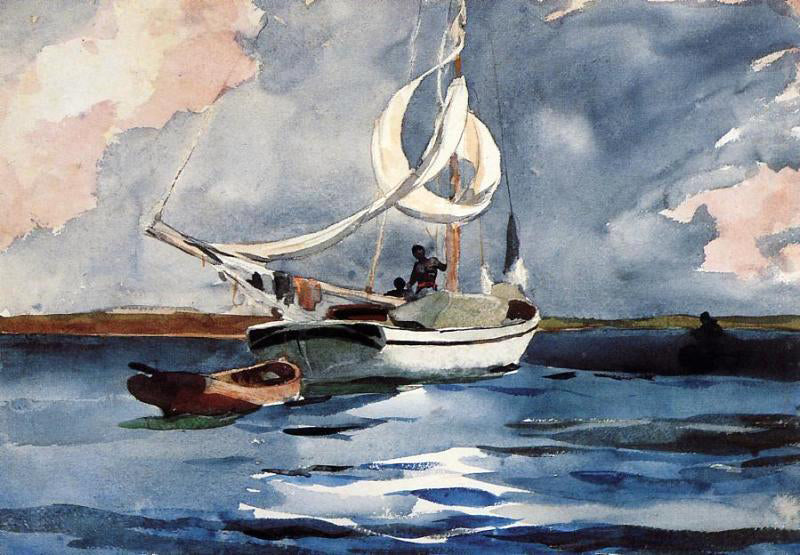 Winslow Homer Sloop, Nassau - Canvas Print