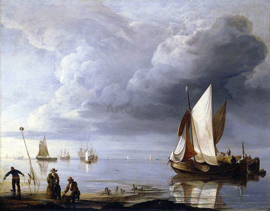 Hendrik Jakobsz Dubbels Small Dutch Vessels in a Calm - Canvas Print