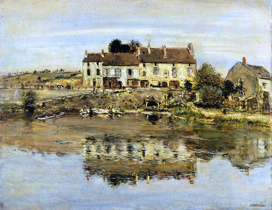Jean-Francois Raffaelli Small Houses on the Banks of the Oise - Canvas Print