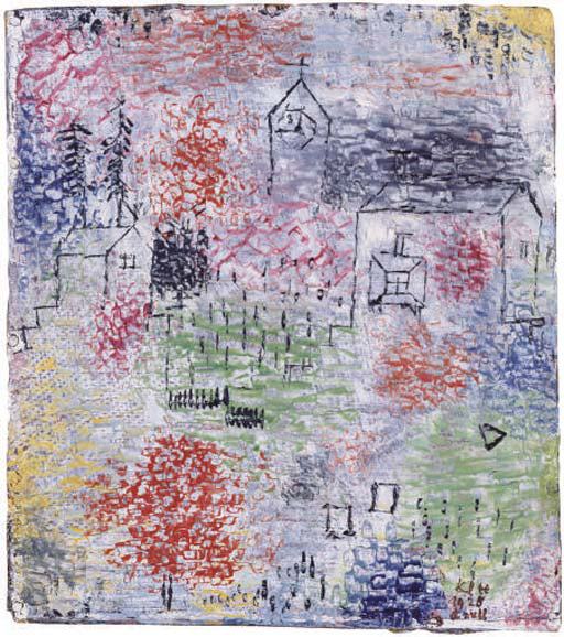 Paul Klee Small Landscape with the Village Church - Canvas Print
