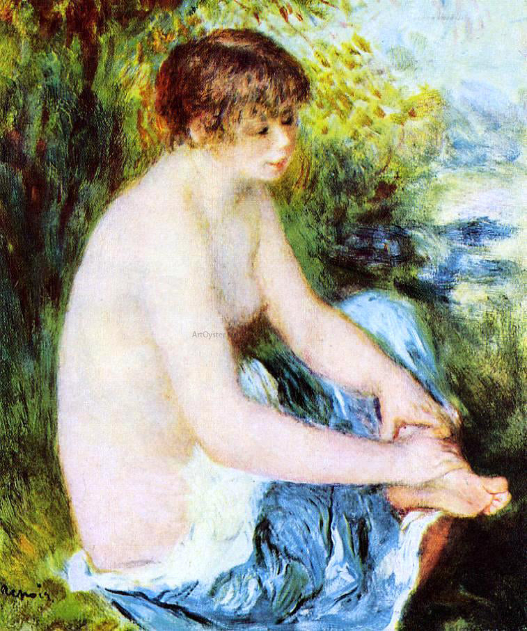 Pierre Auguste Renoir Small Nude in Blue - Canvas Print
