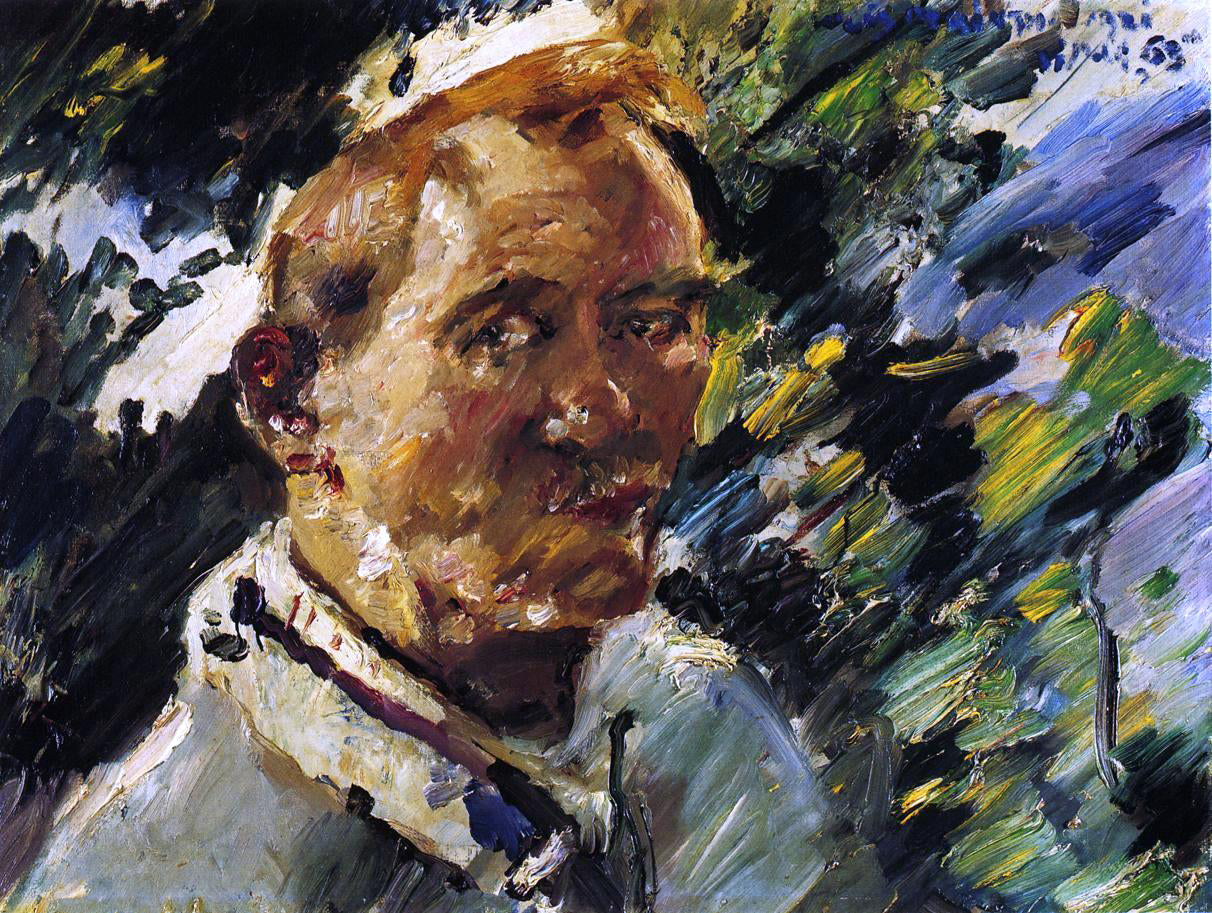 Lovis Corinth Small Self Portrait at the Walchensee - Canvas Print