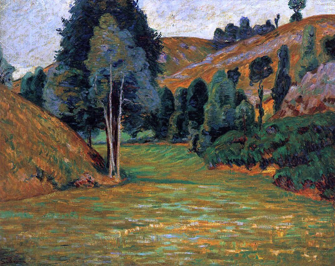 Armand Guillaumin A Small Valley at Pontgibaud - Canvas Print