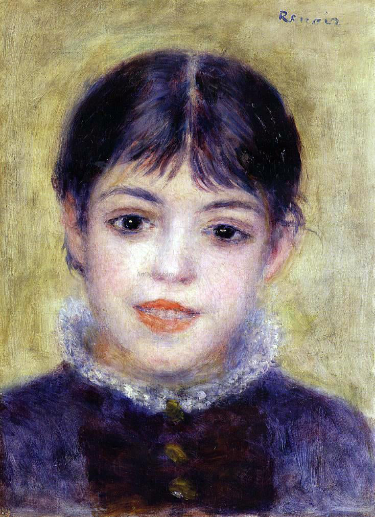 Pierre Auguste Renoir Smiling Young Girl - Canvas Print