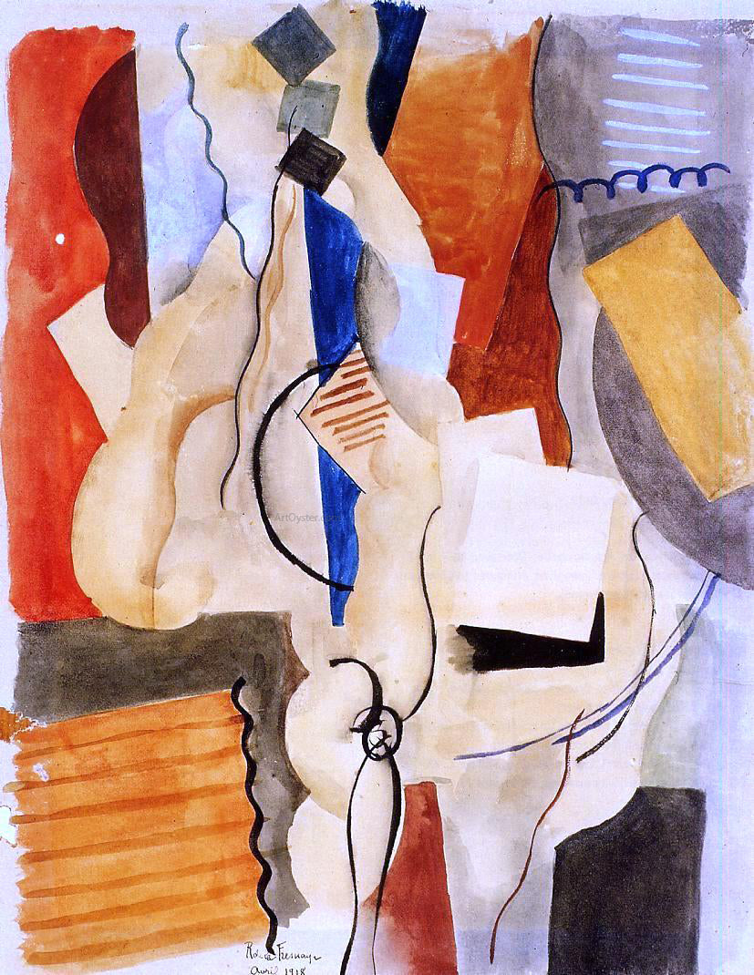 Roger De la Fresnaye Smoking in the Shelter - Canvas Print