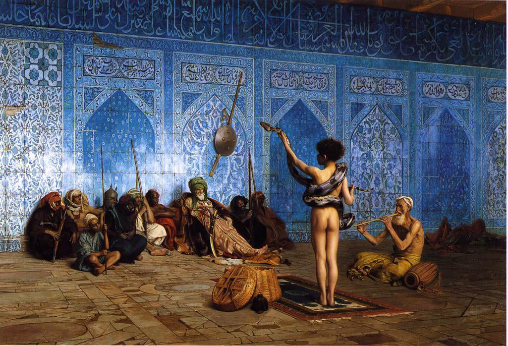 Jean-Leon Gerome Snake Charmer - Canvas Print
