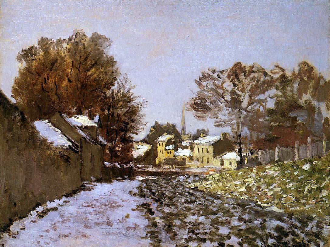 Claude Oscar Monet Snow at Argenteuil - Canvas Print