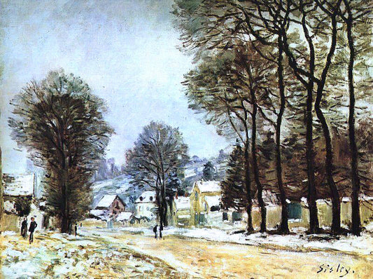 Alfred Sisley Snow at Louveciennes - Canvas Print