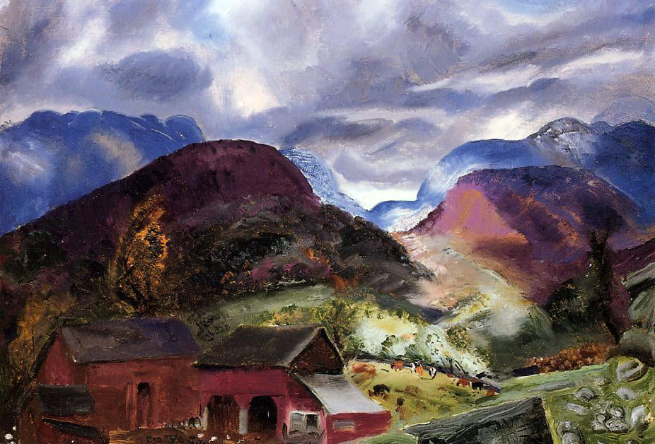 George Wesley Bellows Snow Capped Mountains - Canvas Print