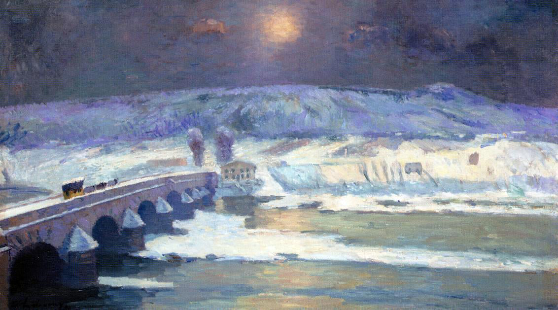 Albert Lebourg Snow in Auvergne - Canvas Print