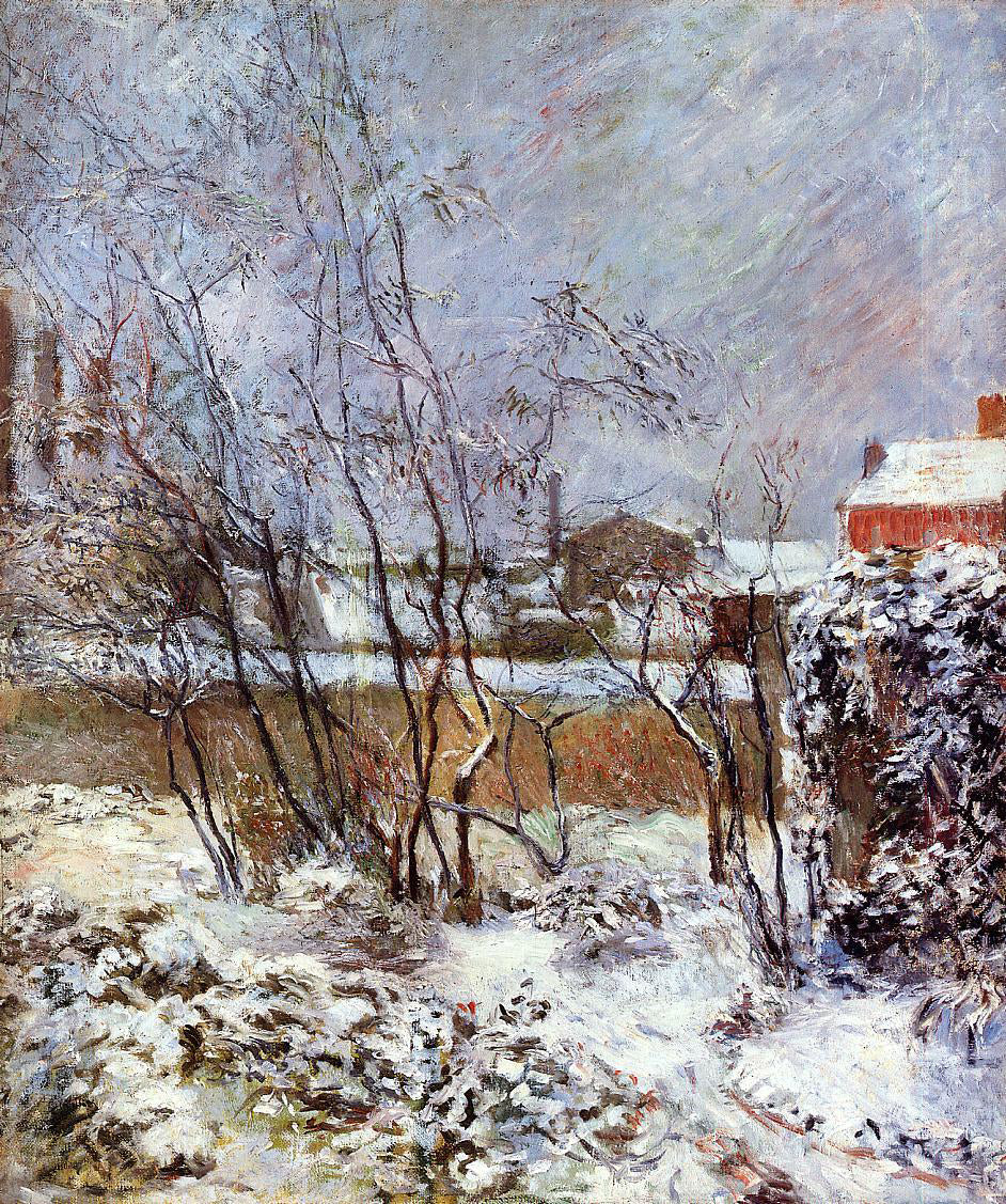 Paul Gauguin Snow, Rue Carcel - Canvas Print