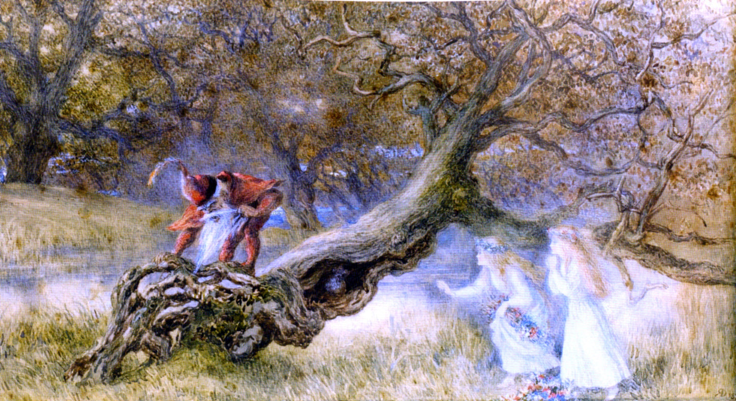 Richard Doyle Snow White and Rose Red - Canvas Print