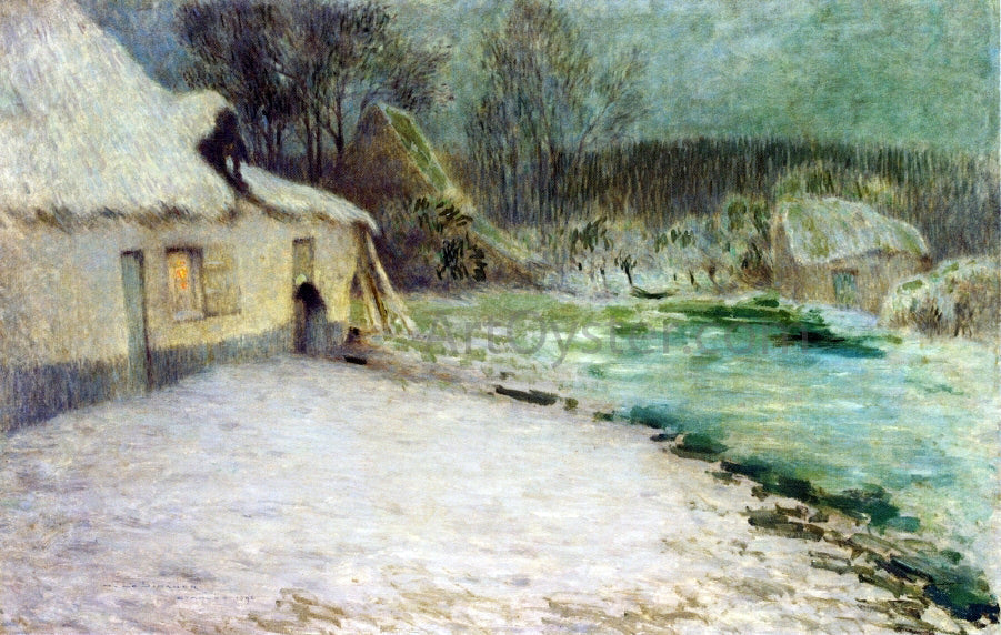 Henri Le Sidaner A Snowy Evening, Etaples - Canvas Print