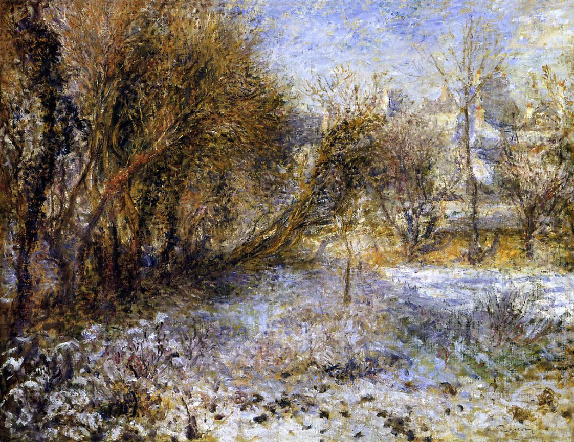 Pierre Auguste Renoir Snowy Landscape - Canvas Print