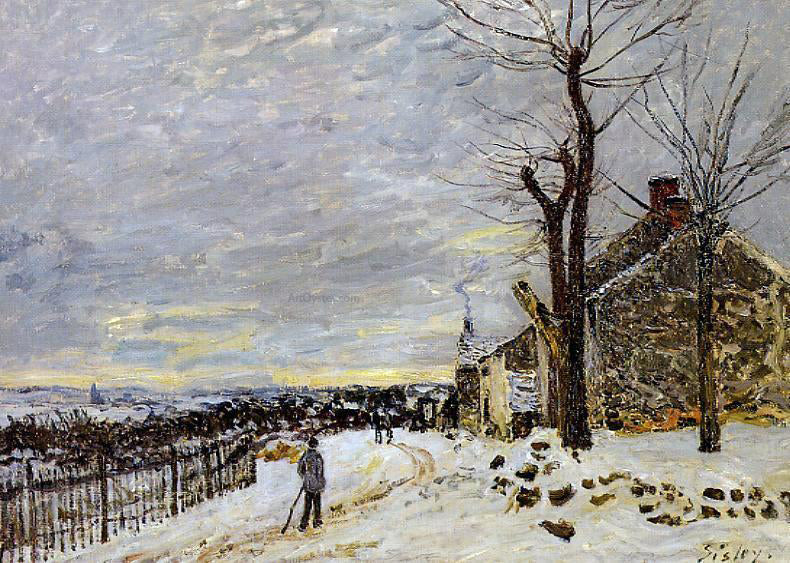 Alfred Sisley Snowy Weather at Veneux-Nadon - Canvas Print