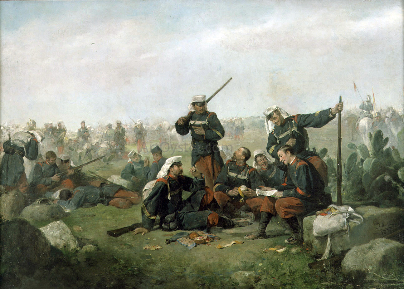 Jose Benlliure Gil Soldados - Canvas Print