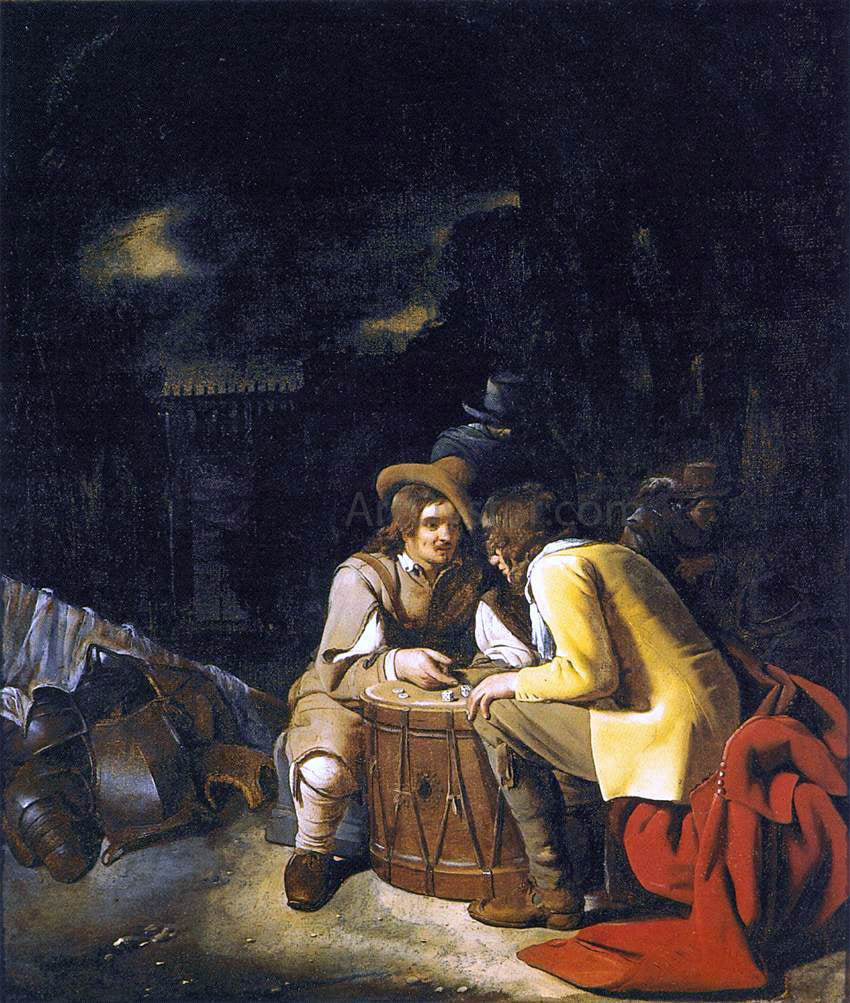 Michiel Sweerts Soldiers Playing Dice - Canvas Print