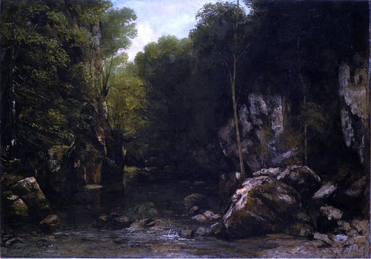 Gustave Courbet Solitude (also known as The Covered Stream) - Canvas Print