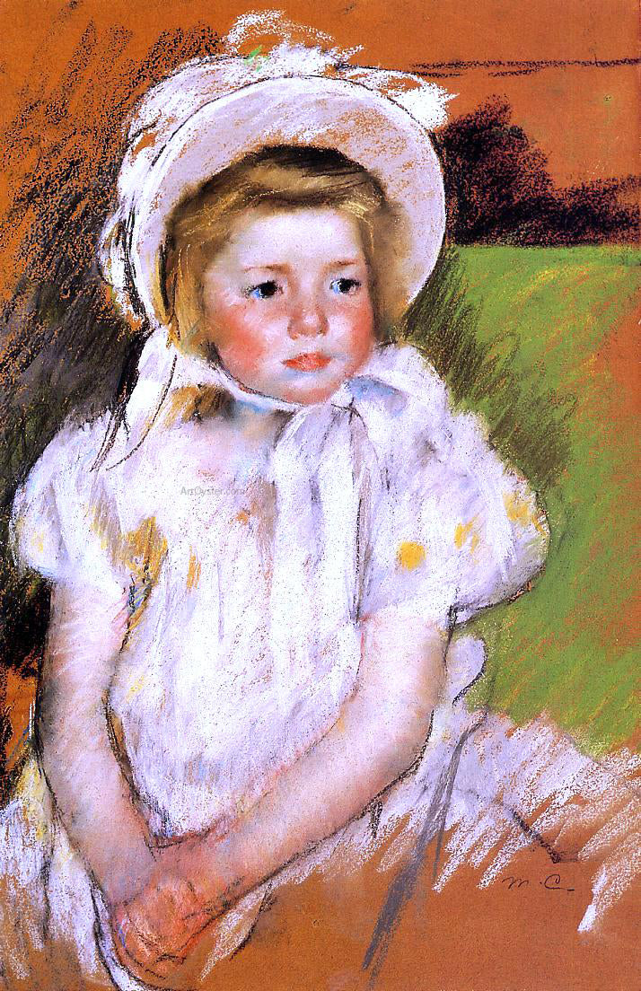 Mary Cassatt Somone in a White Bonnet - Canvas Print