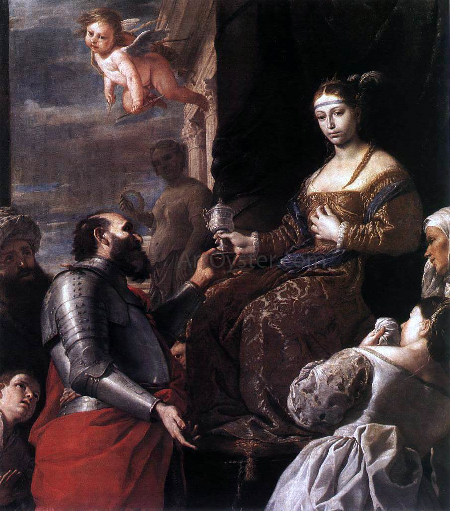 Mattia Preti Sophonisba Receiving the Goblet - Canvas Print