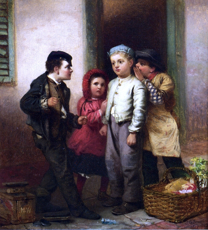 John George Brown Sorry He Spoke - Canvas Print