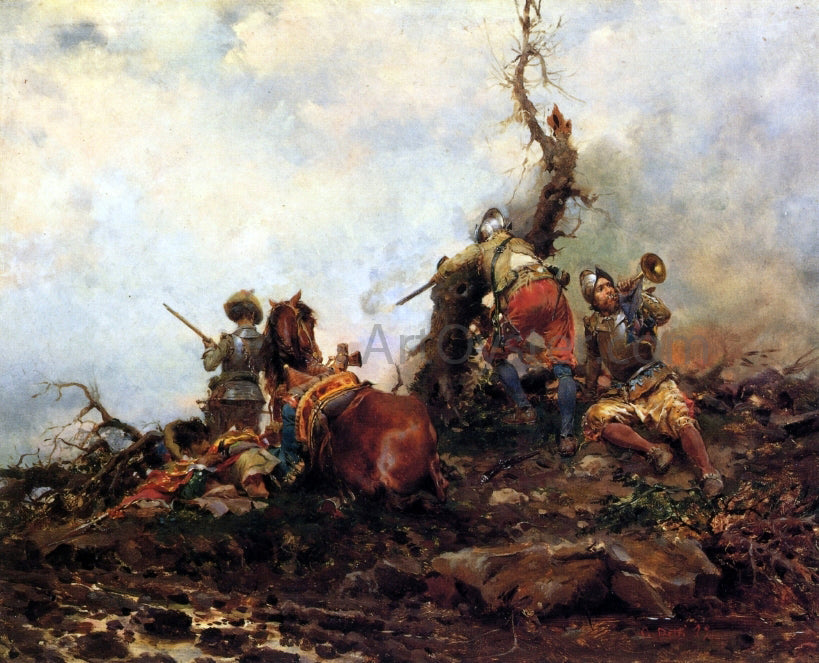 Cesare Augusto Detti Sounding of the Horn - Canvas Print