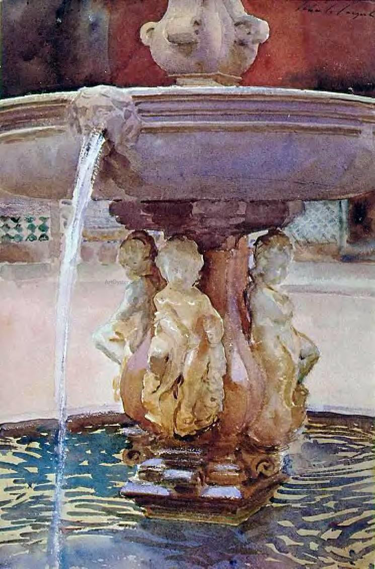 John Singer Sargent Spanish Fountain - Canvas Print