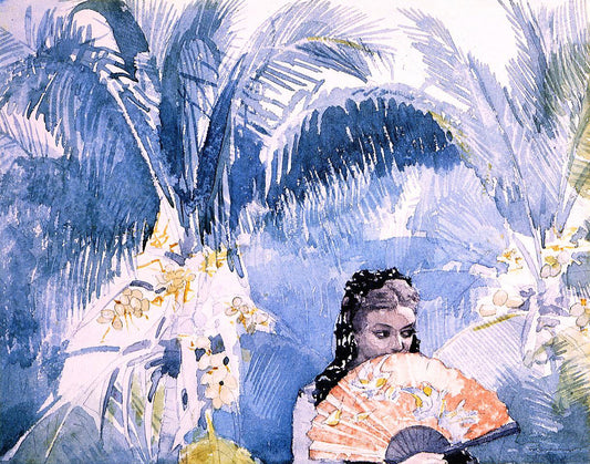 Winslow Homer Spanish Girl with Fan - Canvas Print